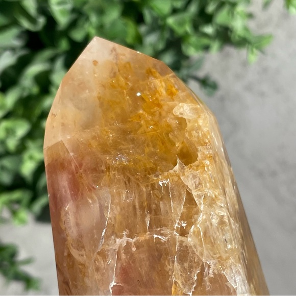 Golden Healer Tower | Yellow Hematoid Quartz Golden Healer Quartz Tower - Picture 7 of 17